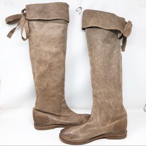 Frye Tan Heeled Boots